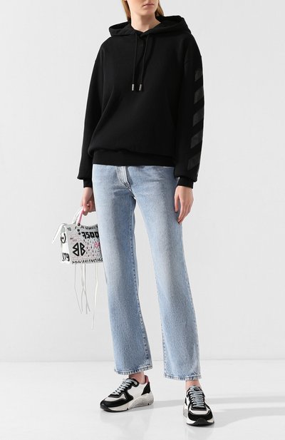 Хлопковое худи OFF-WHITE черного цвета по цене 39950 руб., арт. 0WBB032E19F300961010, фото 2 Хлопковое худи OFF-WHITE, арт. 0WBB032E19F300961010, фото 2