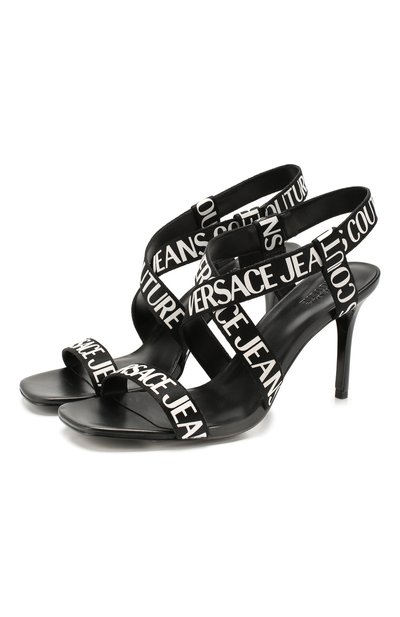 Текстильные босоножки logo tape VERSACE JEANS COUTURE, арт. E0VVBS36-LINEA F0ND0 EMILY DIS. 71/85064, фото 1