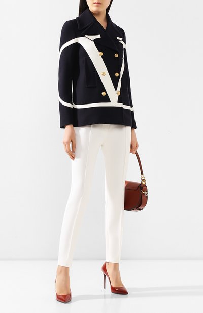 Шерстяное пальто VALENTINO темно-синего цвета по цене 423000 руб., арт. TB3CJ1B04G8, фото 2 Шерстяное пальто VALENTINO, арт. TB3CJ1B04G8, фото 2