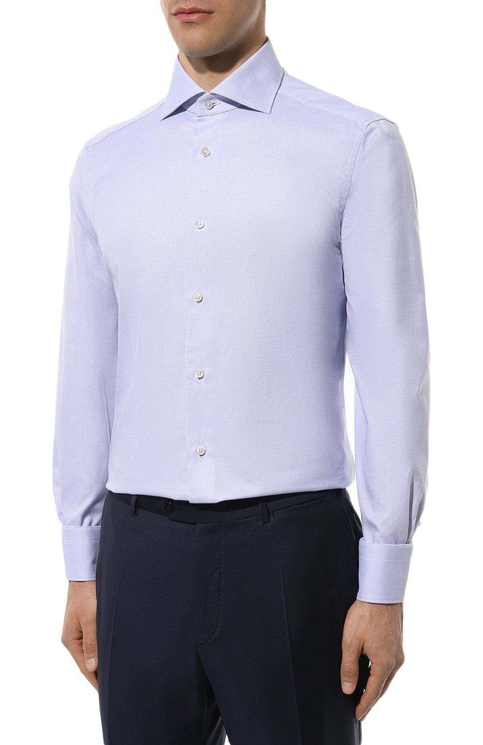 Хлопковая сорочка ZEGNA, арт. 701622A7/9MS0BA, фото 4