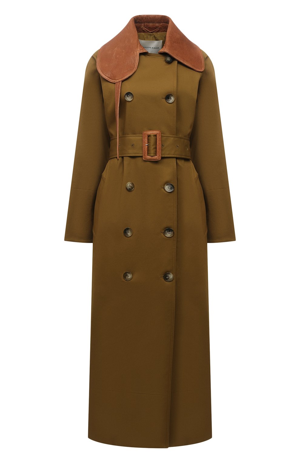 Хлопковый тренч BY MALENE BIRGER хаки цвета по цене 83850 руб., арт. Q70691002/MARILLASE, фото 1 Хлопковый тренч BY MALENE BIRGER, арт. Q70691002/MARILLASE, фото 1