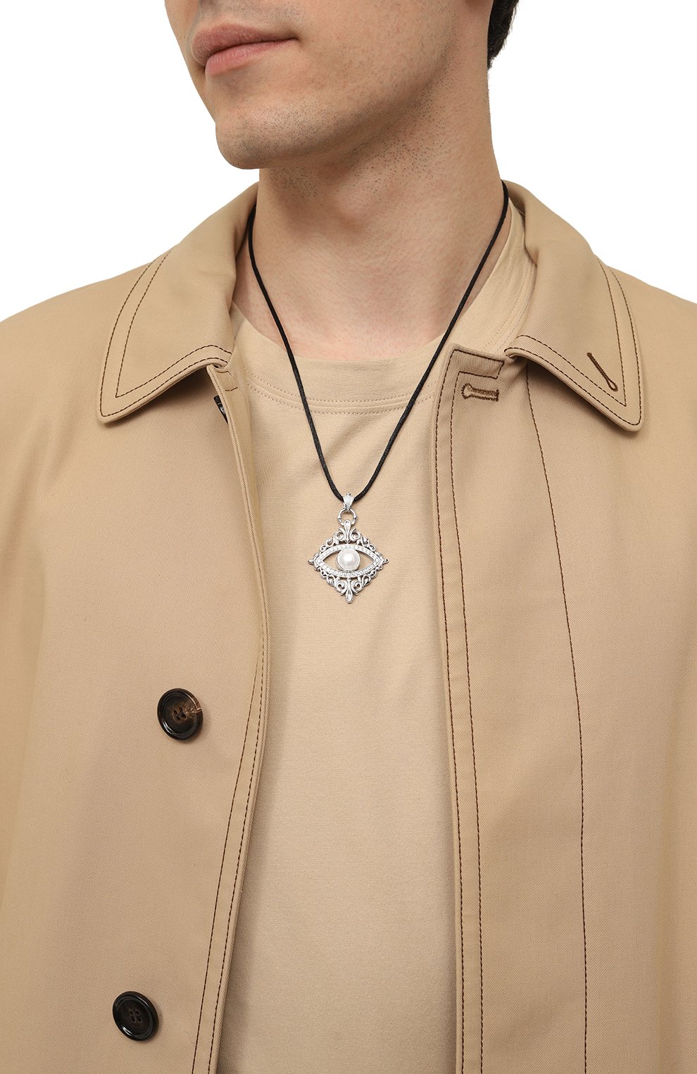 Подвеска взгляд с востока GL JEWELRY серебряного цвета по цене 27700 руб., арт. M310022-S95-600, фото 2 Подвеска взгляд с востока GL JEWELRY, арт. M310022-S95-600, фото 2