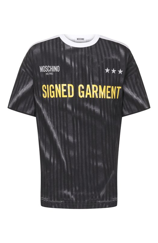 Хлопковая футболка Moschino A0701/0241 Серый A0701/0241