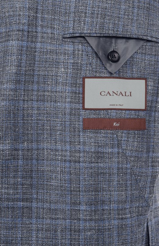 Пиджак из шерсти и шелка Canali 23275 CF00447 Голубой  23275 CF00447 Фото 9
