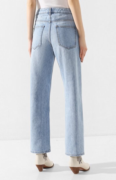 Джинсы NANUSHKA голубого цвета по цене 34700 руб., арт. AMARILL0_BLUE WASH_RIGID DENIM, фото 4 Джинсы NANUSHKA, арт. AMARILL0_BLUE WASH_RIGID DENIM, фото 4