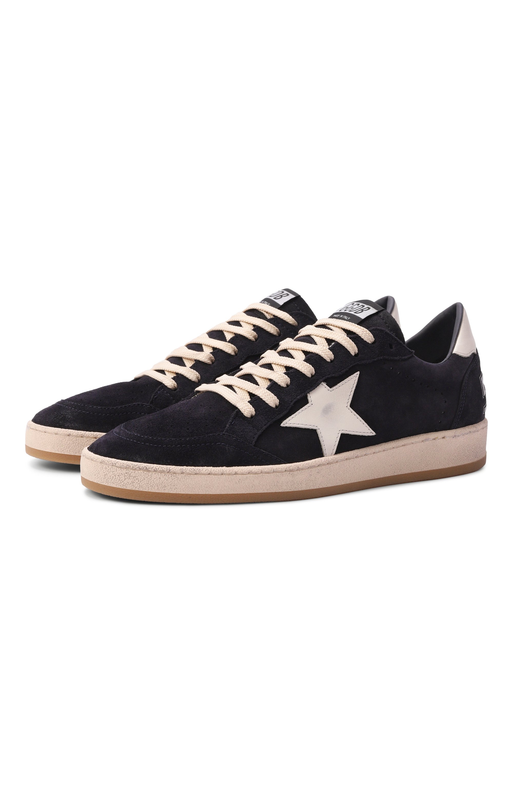 Замшевые кеды ballstar GOLDEN GOOSE DELUXE BRAND темно-синего цвета по цене 68200 руб., арт. GMF00117.F008721, фото 1 Замшевые кеды ballstar GOLDEN GOOSE DELUXE BRAND, арт. GMF00117.F008721, фото 1