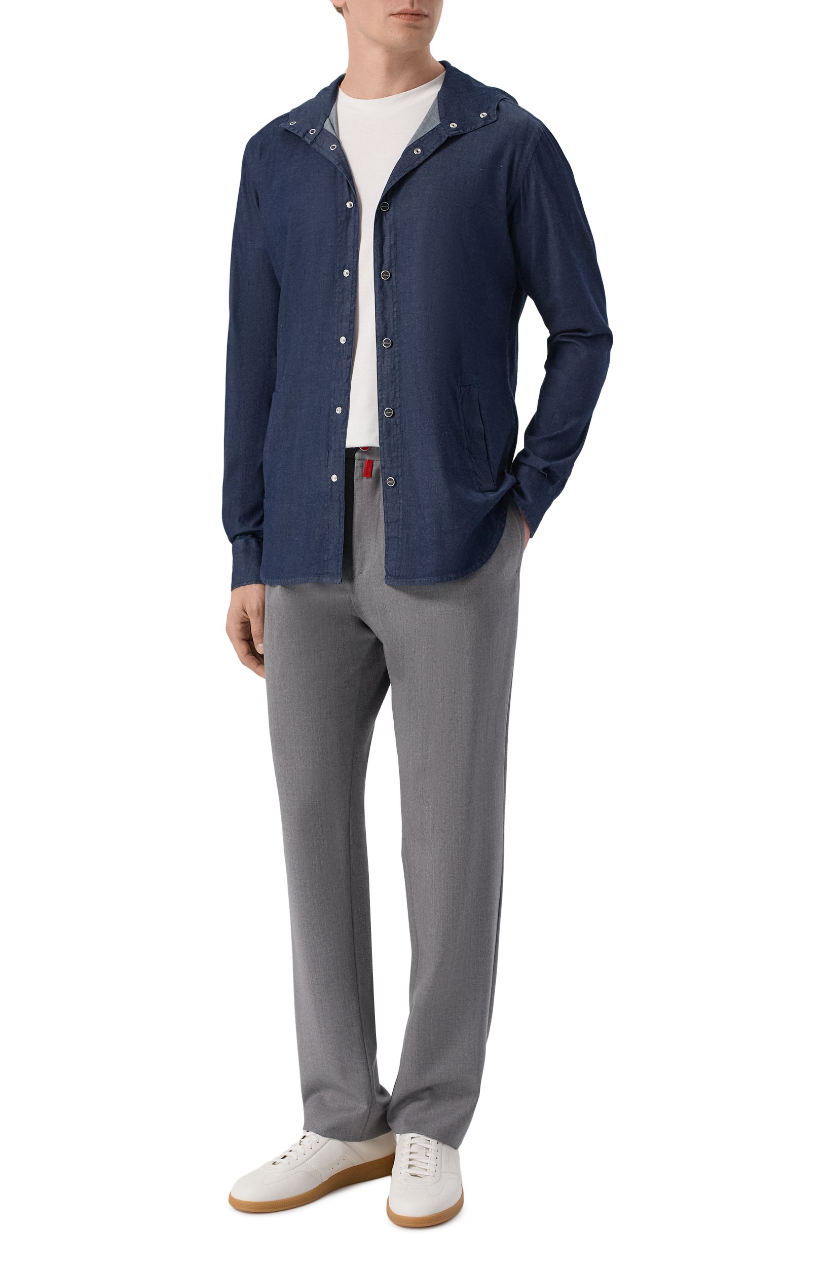 Шерстяные брюки KITON серого цвета по цене 225000 руб., арт. UP1LACRK0129L, фото 2 Шерстяные брюки KITON, арт. UP1LACRK0129L, фото 2