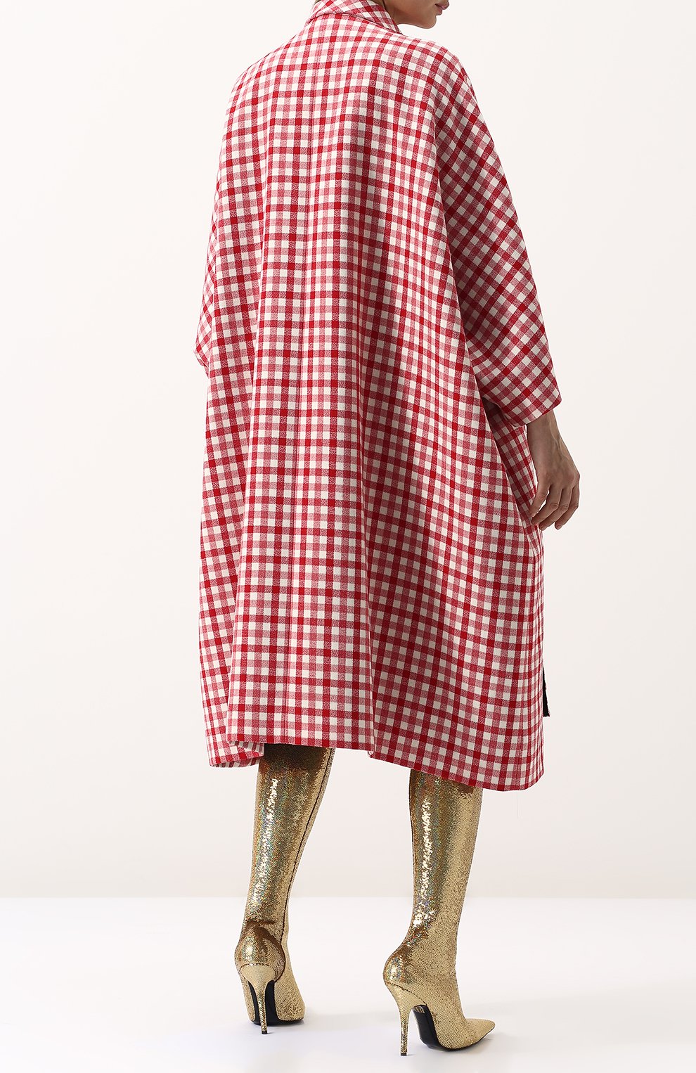 Шерстяное пальто свободного кроя с укороченным рукавом BALENCIAGA, арт. 517939/TAU02, фото 4