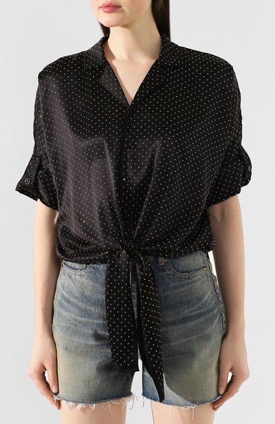 Шелковая рубашка SAINT LAURENT, арт. 611903/Y4A13, фото 3