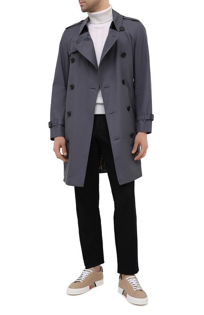 Кожаные кеды BURBERRY бежевого цвета по цене 46800 руб., арт. 8037195, фото 2 Кожаные кеды BURBERRY, арт. 8037195, фото 2