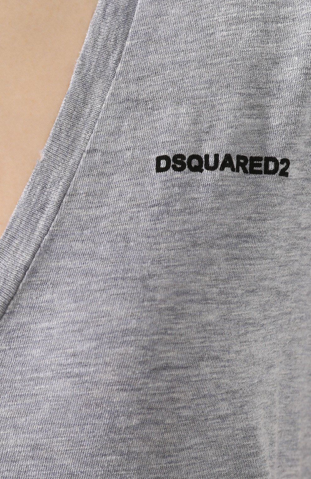 Хлопковая футболка DSQUARED2 серого цвета по цене 14850 руб., арт. S75GC0862/S22146, фото 5 Хлопковая футболка DSQUARED2, арт. S75GC0862/S22146, фото 5