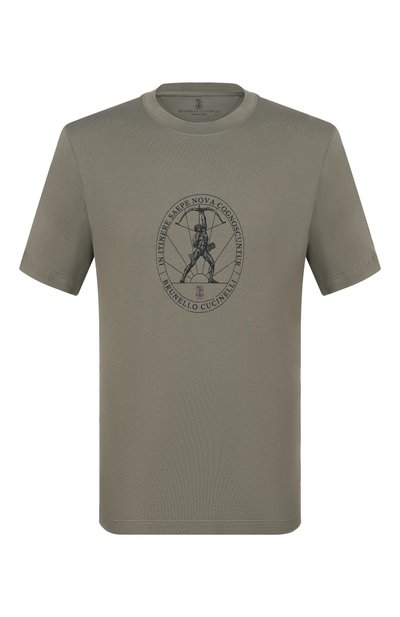 Мужская хлопковая футболка BRUNELLO CUCINELLI, арт. M0B138519W