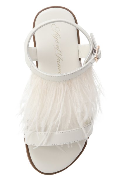 Кожаные сандалии elle AGE OF INNOCENCE белого цвета по цене 17150 руб., арт. 000213/ELLE/31, фото 4 Кожаные сандалии elle AGE OF INNOCENCE, арт. 000213/ELLE/31, фото 4