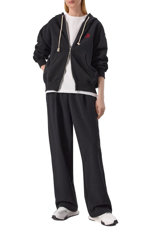 Хлопковая толстовка AECA WHITE AWCMFWBDTSZSO001C0.BLACK (M) Чёрный  AWCMFWBDTSZSO001C0.BLACK (M) Фото 2