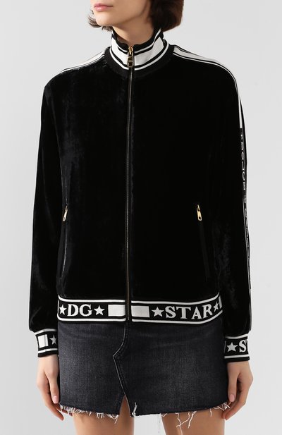 Толстовка из смеси вискозы и шелка DOLCE & GABBANA черного цвета по цене 185500 руб., арт. F9C50T/FUVJK, фото 3 Толстовка из смеси вискозы и шелка DOLCE & GABBANA, арт. F9C50T/FUVJK, фото 3