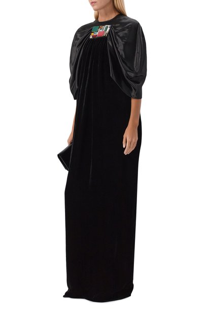 Бархатное платье LANVIN черного цвета по цене 530500 руб., арт. RW-DR9021-6391-A26, фото 2 Бархатное платье LANVIN, арт. RW-DR9021-6391-A26, фото 2