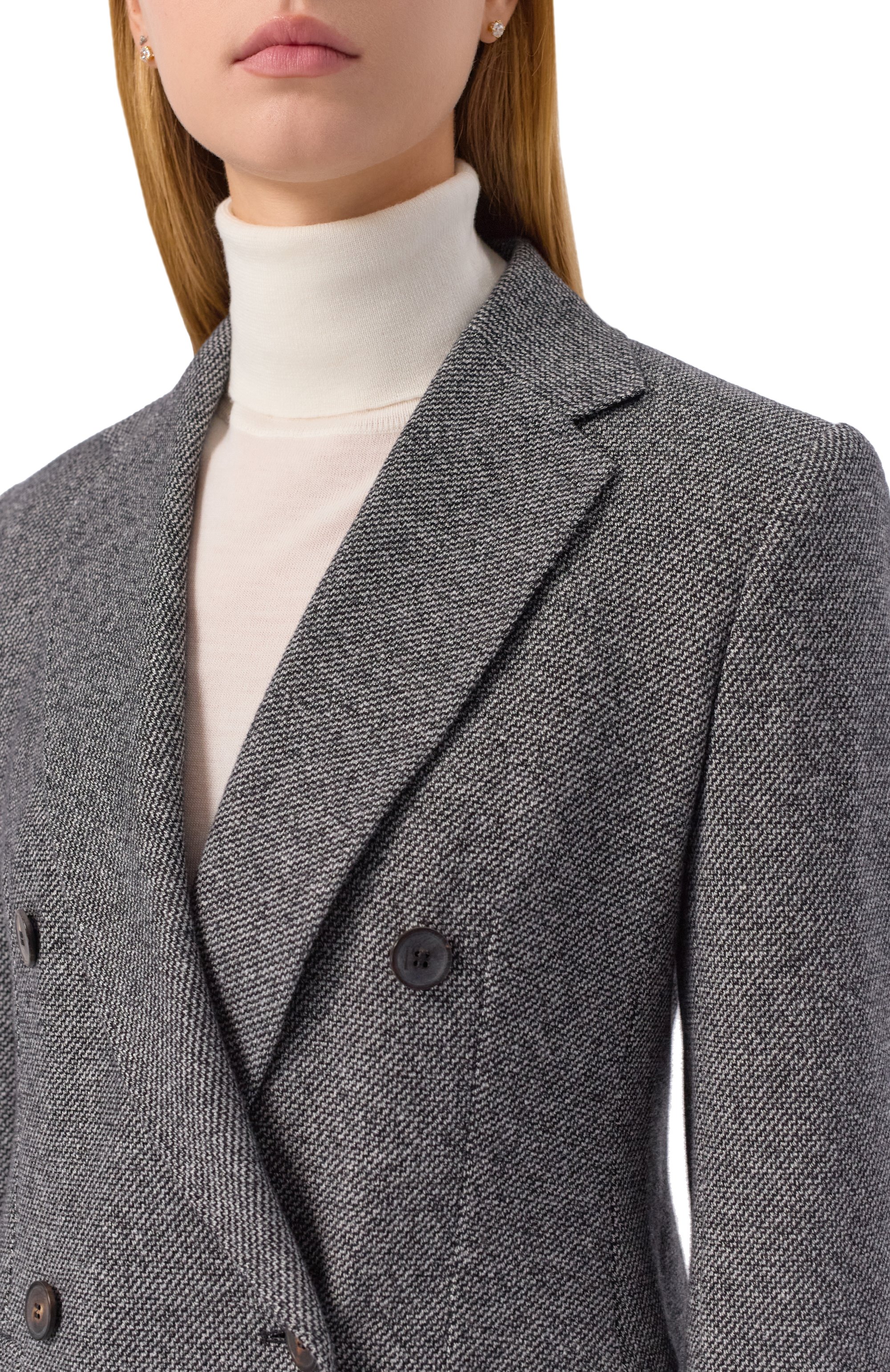 Жакет из хлопка и вискозы MAX MARA STUDIO серого цвета по цене 69950 руб., арт. B0SH, фото 5 Жакет из хлопка и вискозы MAX MARA STUDIO, арт. B0SH, фото 5