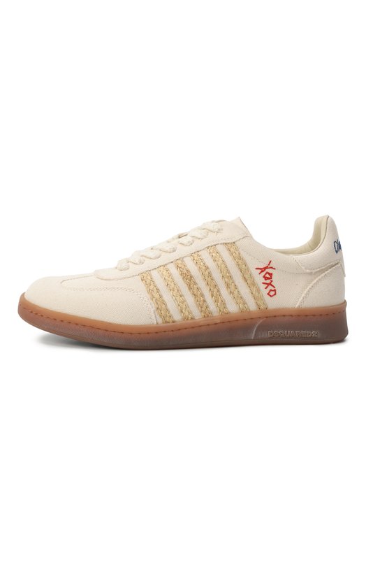 Текстильные кеды Summer Lovers Dsquared2 SNM0439/00308355 Бежевый  SNM0439/00308355 Фото 4
