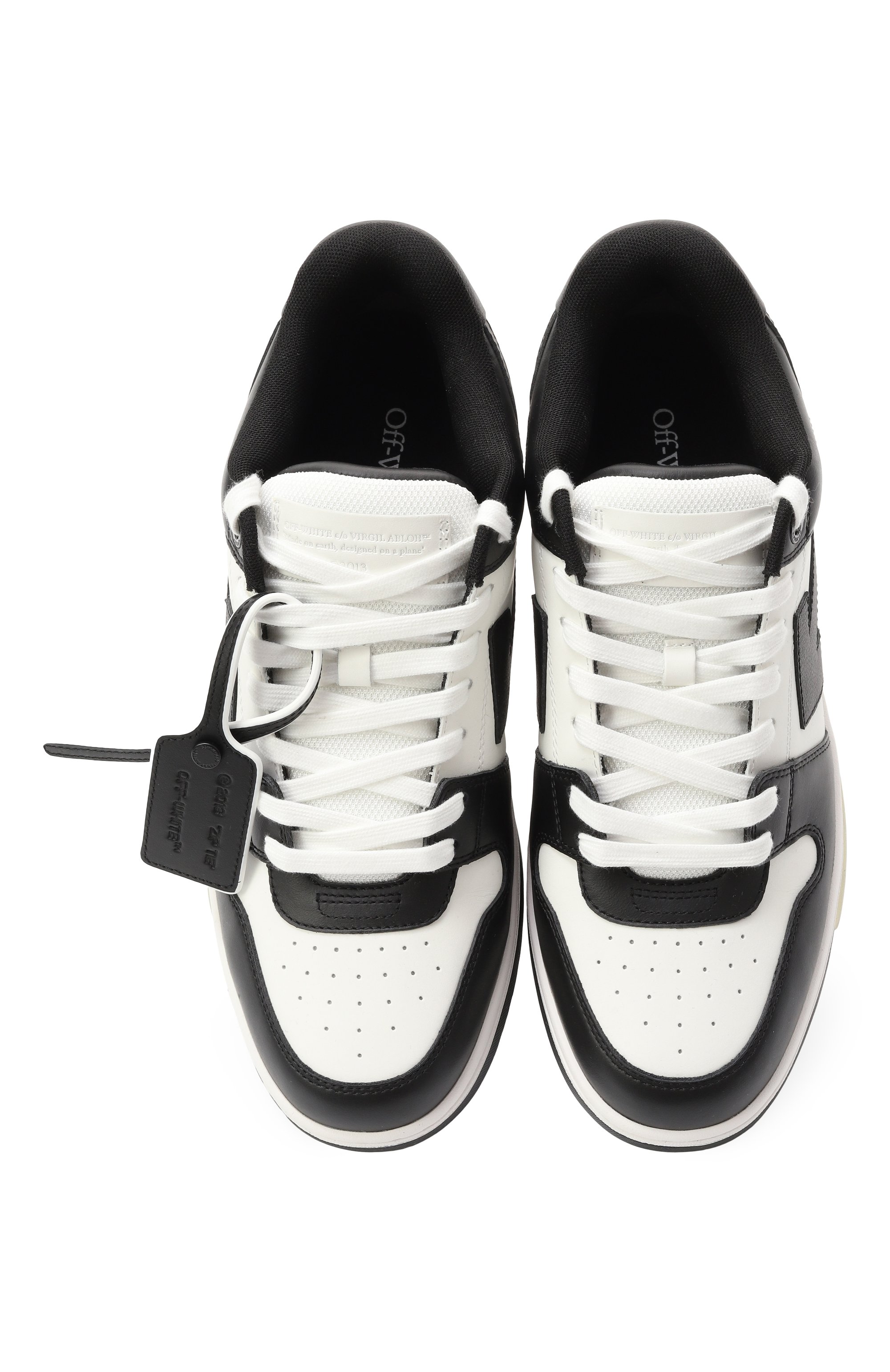 Кожаные кеды out of office OFF-WHITE, арт. 0MIA189C99LEA007, фото 6