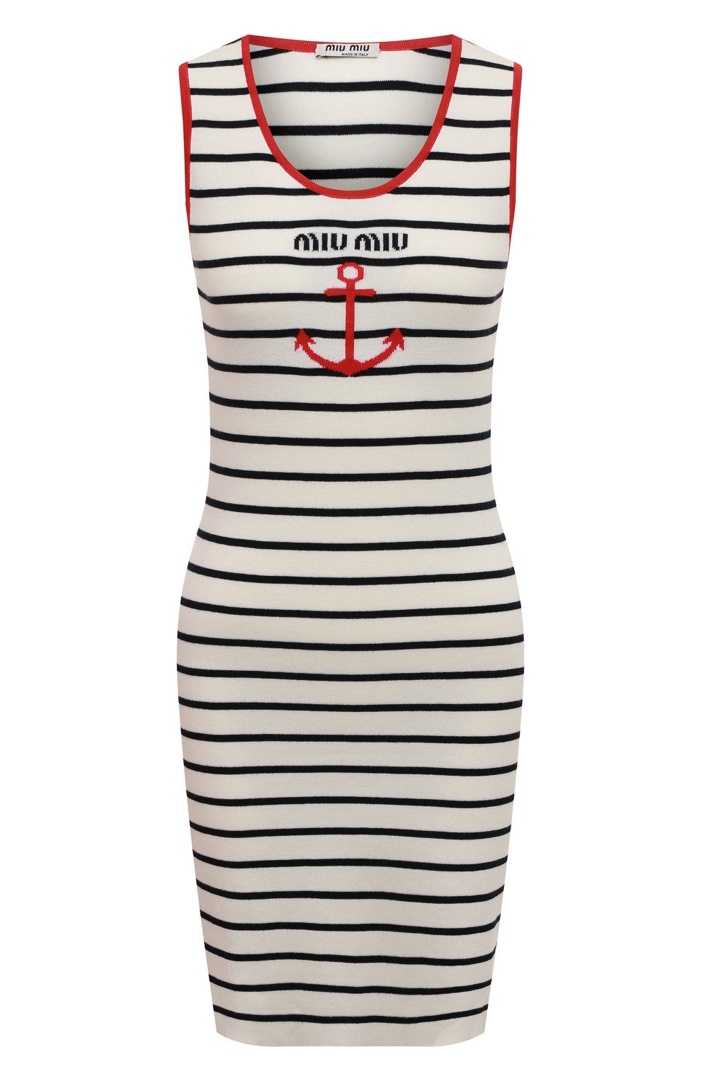 Хлопковое платье MIU MIU, арт. MMA711-1Y6F-F0009, фото 1