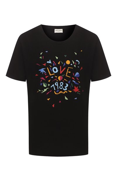Женская хлопковая футболка SAINT LAURENT, арт. 614272/YBRS2