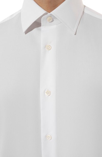 Хлопковая сорочка GIAMPAOLO белого цвета по цене 26250 руб., арт. 608/TS15014, фото 5 Хлопковая сорочка GIAMPAOLO, арт. 608/TS15014, фото 5