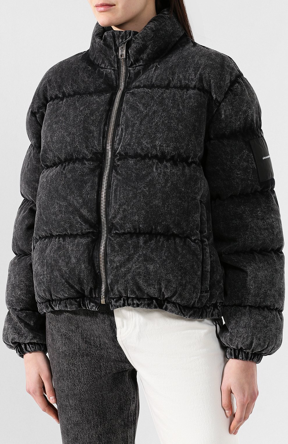 Джинсовый пуховик ALEXANDER WANG темно-серого цвета по цене 52150 руб., арт. 4D992343DL, фото 3 Джинсовый пуховик ALEXANDER WANG, арт. 4D992343DL, фото 3