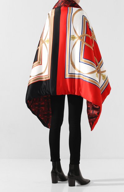 Шелковая накидка BURBERRY разноцветного цвета по цене 148000 руб., арт. 8016961, фото 4 Шелковая накидка BURBERRY, арт. 8016961, фото 4
