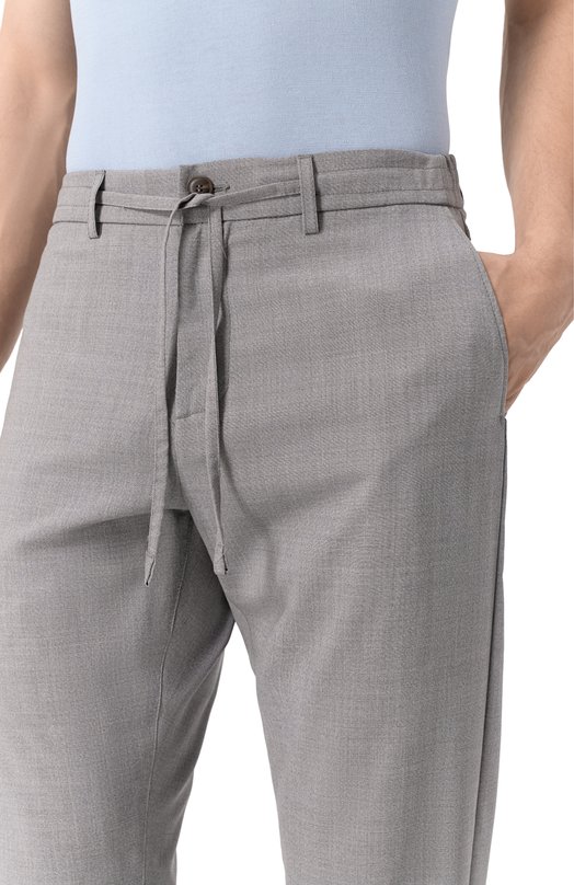 Шерстяные брюки Canali V1659/AR05087 Серый  V1659/AR05087 Фото 5