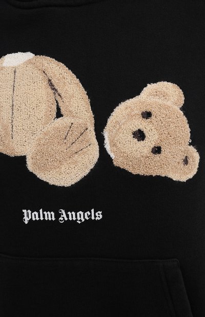 Хлопковое худи PALM ANGELS черного цвета по цене 72100 руб., арт. PWBB023F20FLE0031060, фото 5 Хлопковое худи PALM ANGELS, арт. PWBB023F20FLE0031060, фото 5