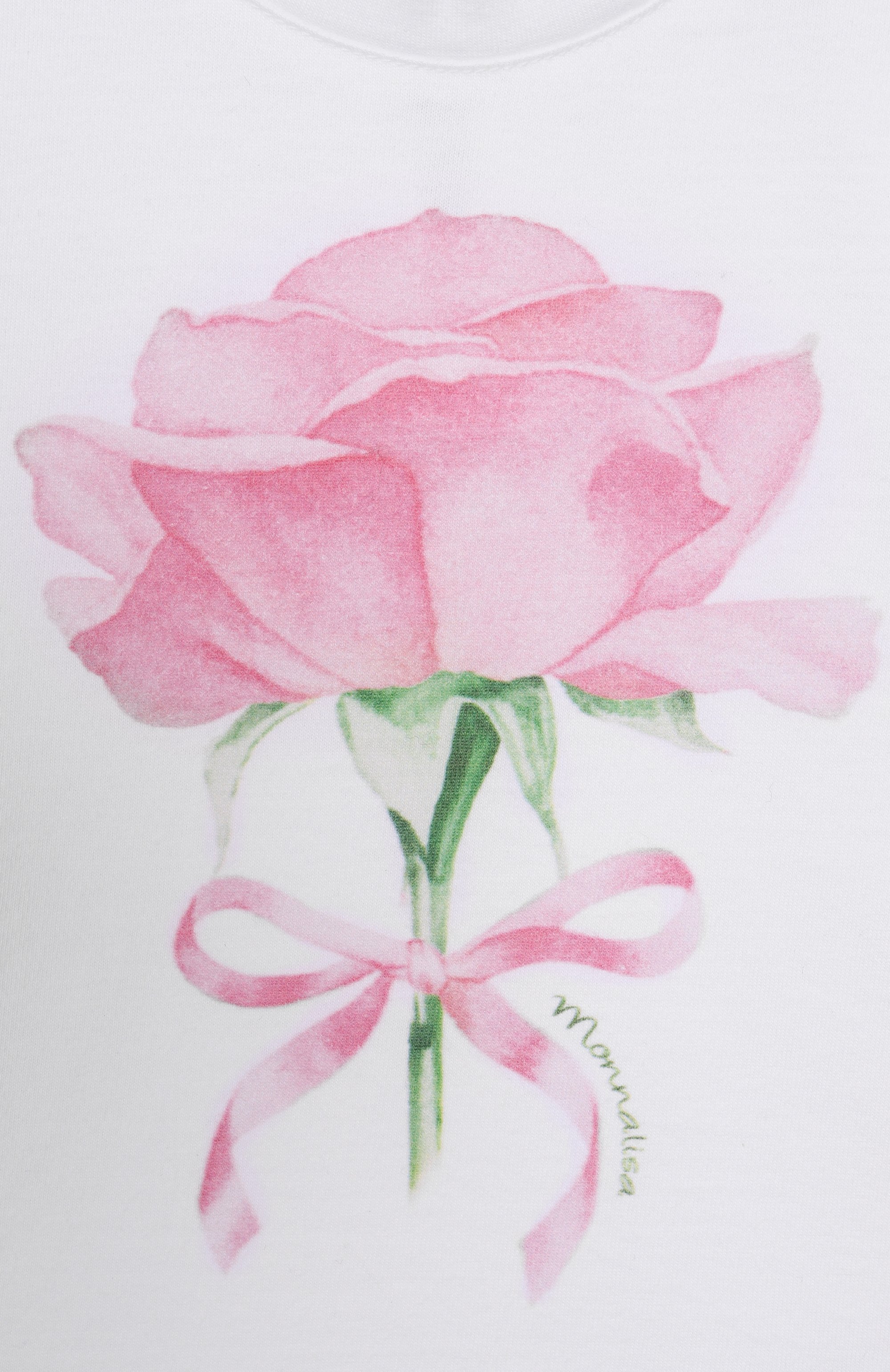 Хлопковая футболка MONNALISA, арт. 39E602, фото 3