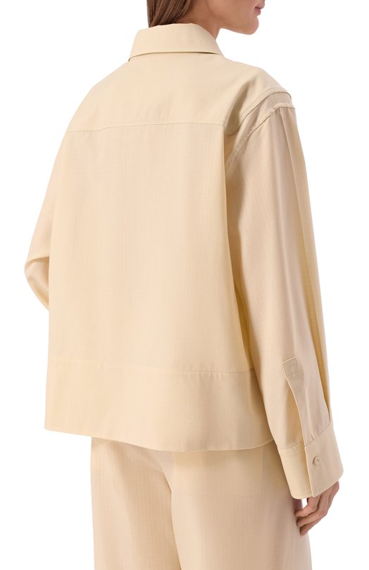 Шерстяная рубашка Jil Sander J01DL0179/J40171 Жёлтый  J01DL0179/J40171 Фото 4