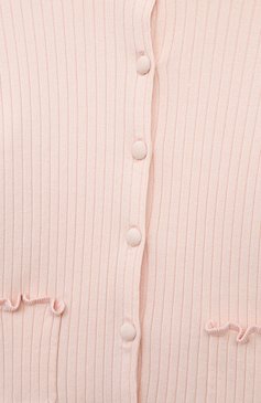 Детский кардиган EMPORIO ARMANI светло-розового цвета, арт. 3D3M51/3MHJZ | Фото 3 (Рукава: Длинные; Материал сплава: Проставлено; Девочки Кросс-КТ: Кардиган-одежда; Материал внешний: Вискоза; Драгоценные камни: Проставлено)