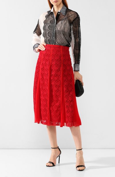 Шелковая юбка VALENTINO, арт. RB3RA2904GF, фото 2