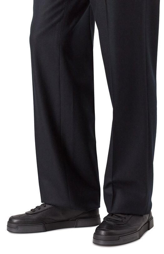Кожаные кеды Portofino Yacht Dolce & Gabbana A20190/A6A88 Чёрный  A20190/A6A88 Фото 3