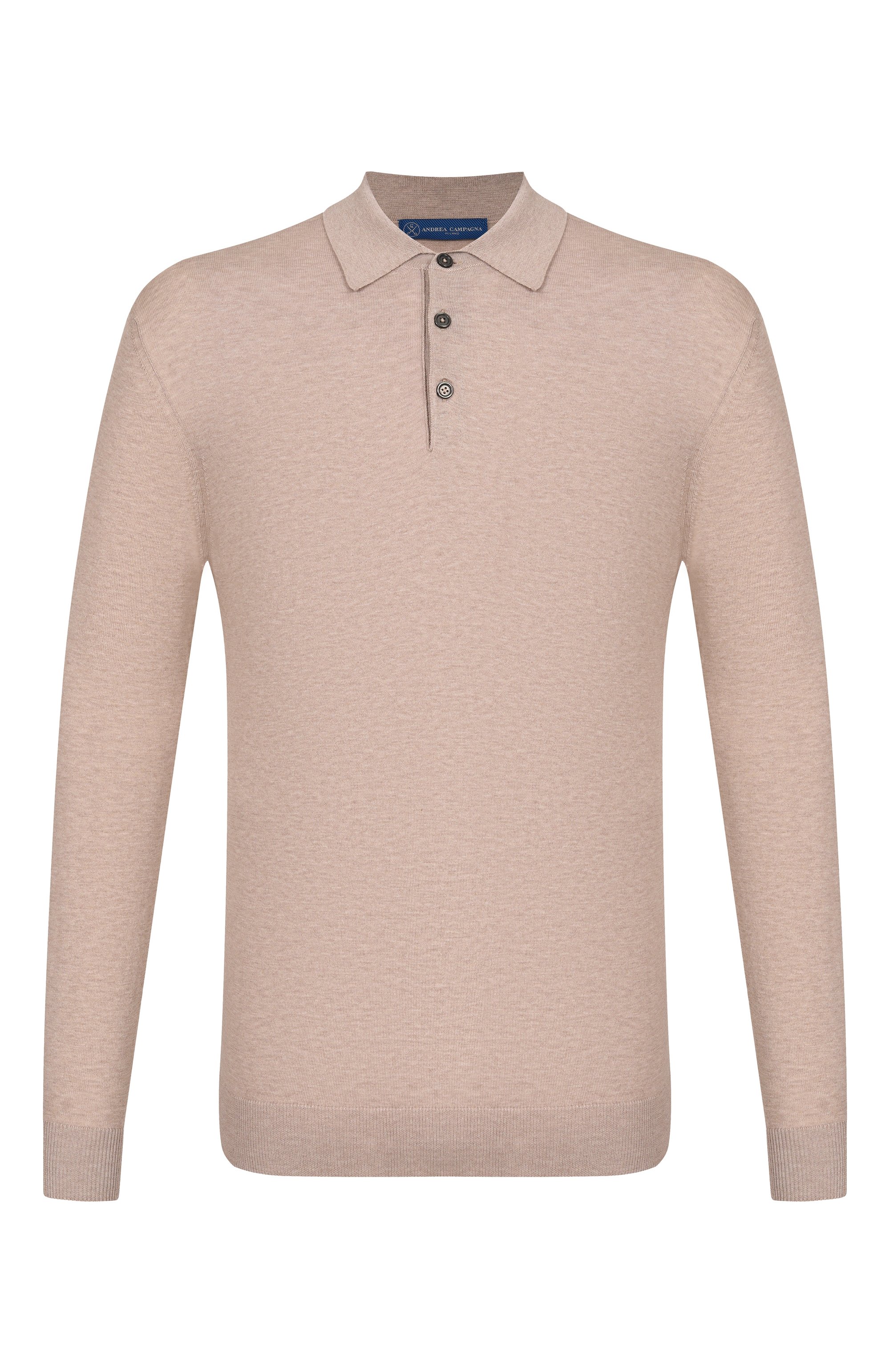 Хлопковое поло ANDREA CAMPAGNA бежевого цвета по цене 39950 руб., арт. M5426-8061, фото 1 Хлопковое поло ANDREA CAMPAGNA, арт. M5426-8061, фото 1