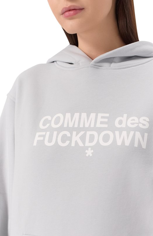 Хлопковое худи Comme des Fuckdown CFABW01205 Серый  CFABW01205 Фото 5