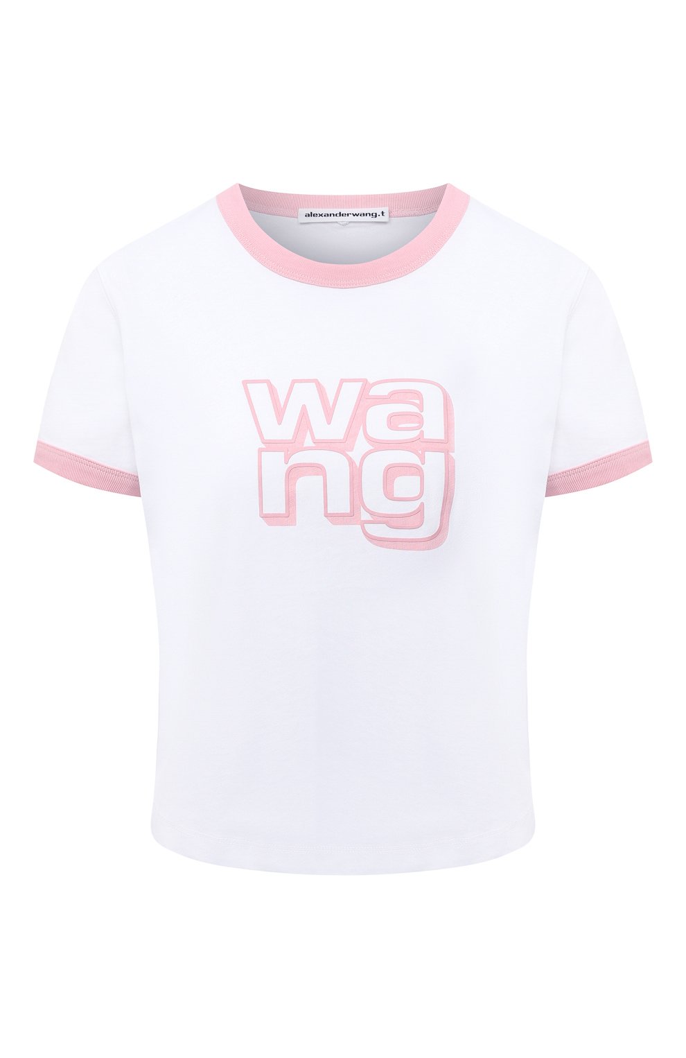 Хлопковая футболка ALEXANDERWANG.T розового цвета по цене 15500 руб., арт. 4CC2201125, фото 1 Хлопковая футболка ALEXANDERWANG.T, арт. 4CC2201125, фото 1