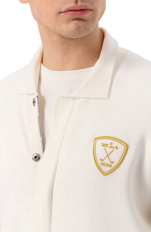 Хлопковый кардиган Kiton UMM0769 Белый  UMM0769 Фото 5