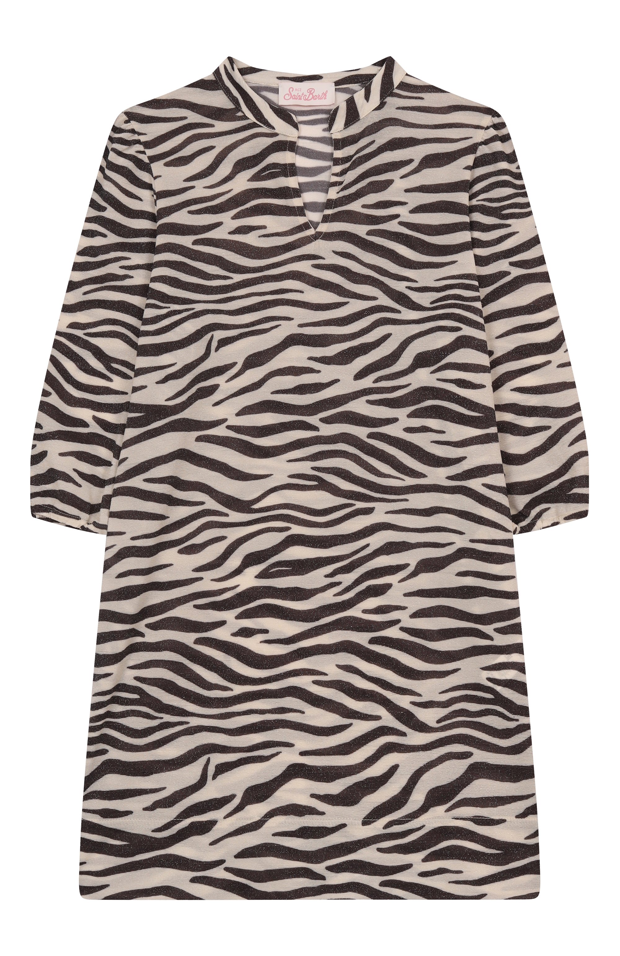 Туника из вискозы MC2 SAINT BARTH коричневого цвета по цене 17150 руб., арт. STBK JUMEIRA JR/01444H, фото 1 Туника из вискозы MC2 SAINT BARTH, арт. STBK JUMEIRA JR/01444H, фото 1