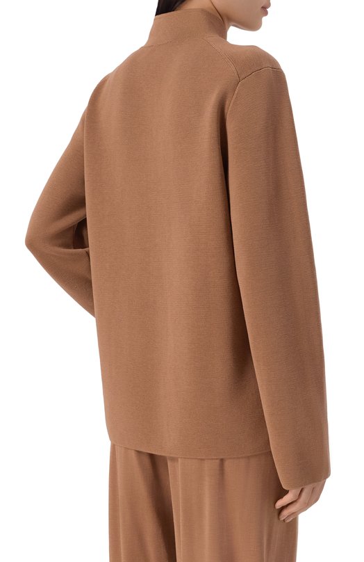 Жакет из шелка и хлопка 12 STOREEZ 137938 Коричневый  137938 Фото 4