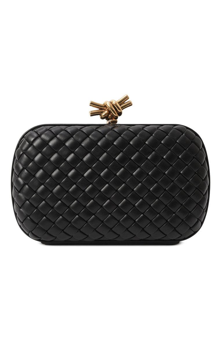 Женский клатч knot BOTTEGA VENETA черного цвета, арт. 717622/V01D1 | Фото 1 (Материал: Натуральная кожа; Женское Кросс-КТ: Клатч-клатчи, Вечерняя сумка; Размер: mini; Автоматизация ТО: Проставлено; Автоматизация состава: Проставлено)