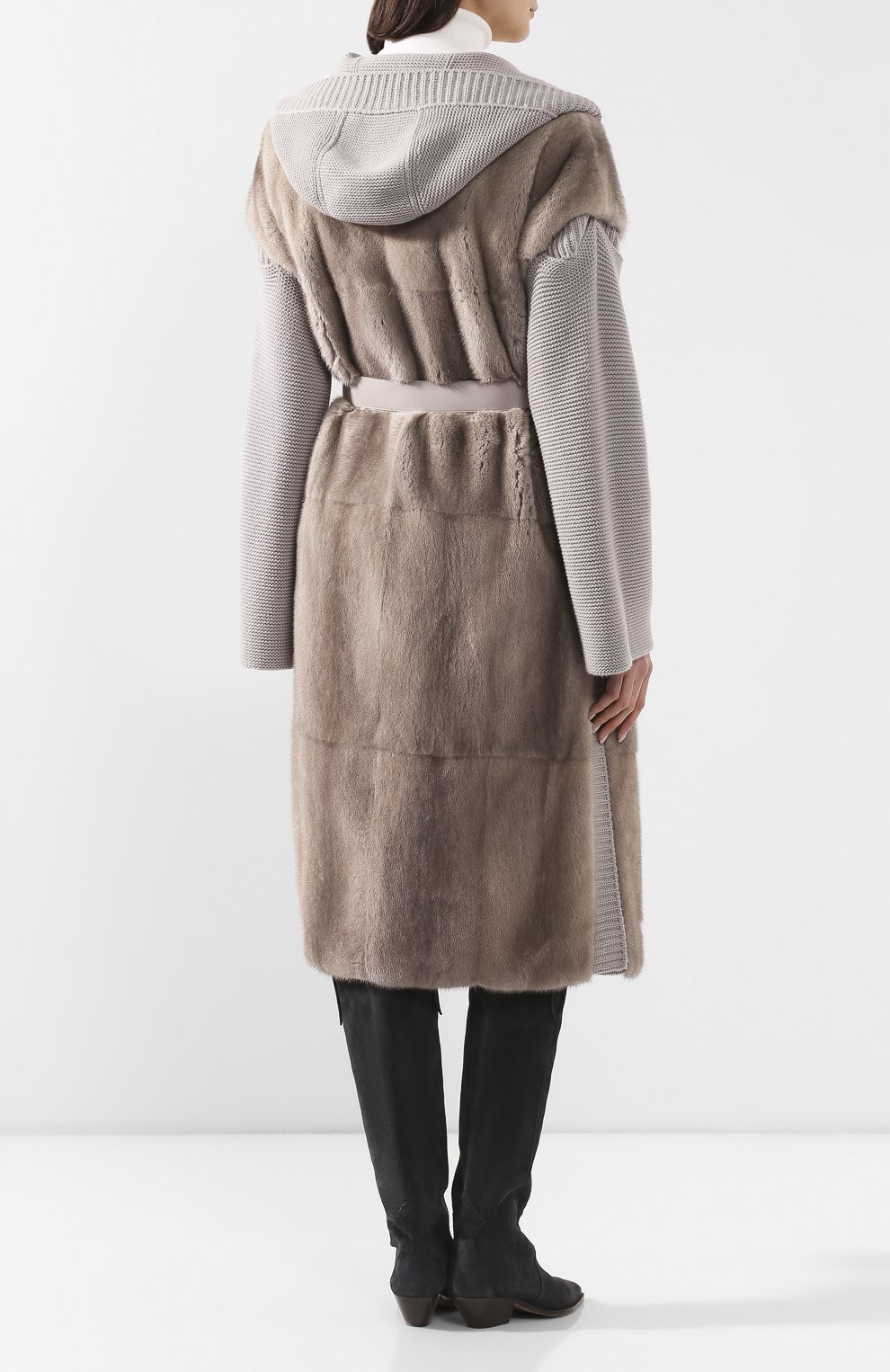 Пальто с мехом норки LORO PIANA, арт. FAG3852, фото 4