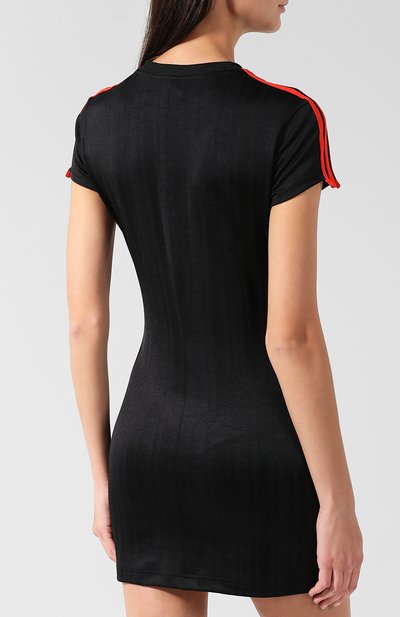 Мини-платье с круглым вырезом и логотипом бренда ADIDAS ORIGINALS BY ALEXANDER WANG черного цвета по цене 19700 руб., арт. DM9687/W, фото 4 Мини-платье с круглым вырезом и логотипом бренда ADIDAS ORIGINALS BY ALEXANDER WANG, арт. DM9687/W, фото 4