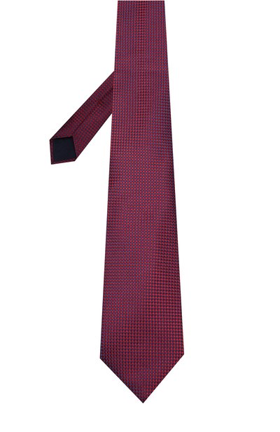 Шелковый галстук CORNELIANI красного цвета по цене 9575 руб., арт. 81U302-8120309/00, фото 2 Шелковый галстук CORNELIANI, арт. 81U302-8120309/00, фото 2