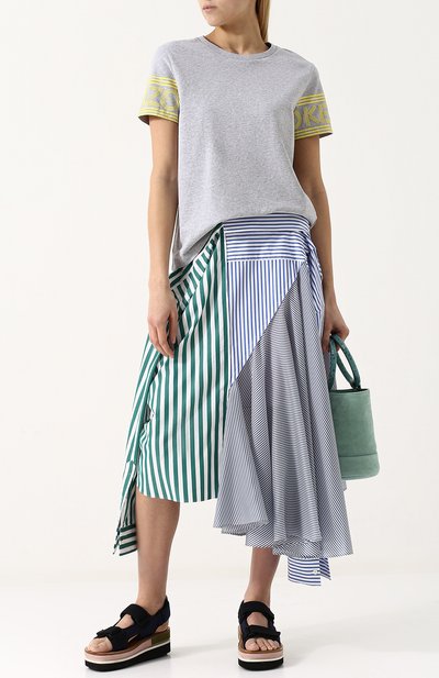 Хлопковая футболка с круглым вырезом и логотипом бренда KENZO, арт. 2TS793985, фото 2