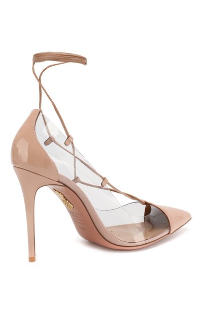 Комбинированные туфли magic pump AQUAZZURA, арт. MAGHIGP0-PAP-PWP, фото 4