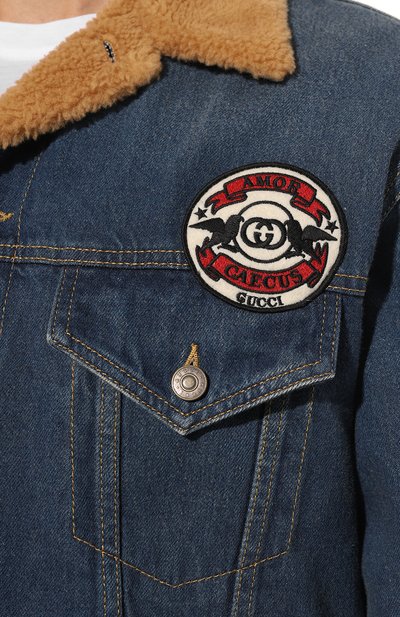 Утепленная джинсовая куртка GUCCI, арт. 552048 XDAFZ, фото 5