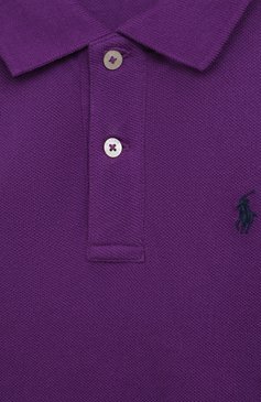Детское хлопковое платье POLO RALPH LAUREN фиолетового цвета, арт. 313812021 | Фото 3 (Рукава: Короткие; Материал внешний: Хлопок; Девочки Кросс-КТ: Платье-одежда; Случай: Повседневный; Материал сплава: Проставлено; Драгоценные камни: Проставлено; Ростовка одежда: 8 лет | 128 см, 13 - 15 лет | 158 см)
