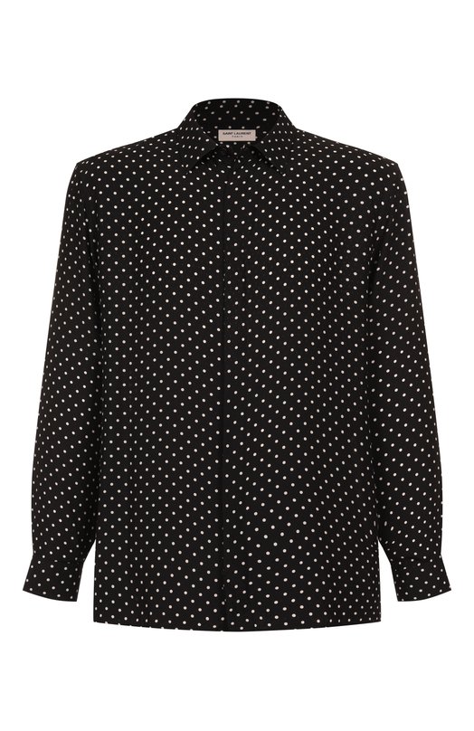 Шелковая сорочка Saint Laurent 774775/Y2E13 Чёрный 774775/Y2E13